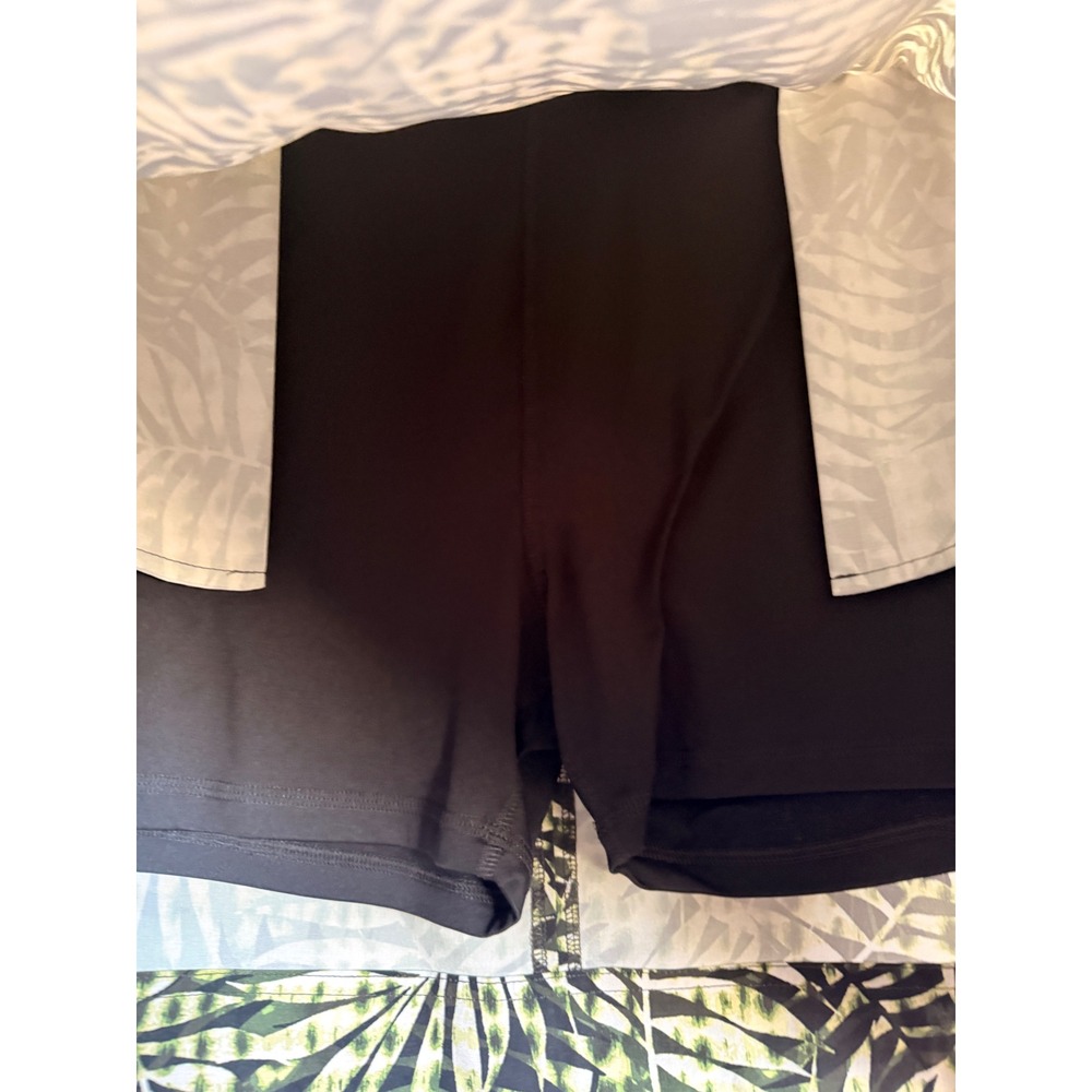 Tropical Modest Vacation Active J.Jill Fit Green Palm Leaf Print Skort Lg - Picture 8 of 10